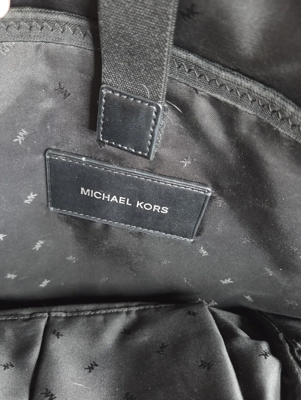MICHAEL KORS Greyson Brown Logo Backpack Leather Canvas Designer